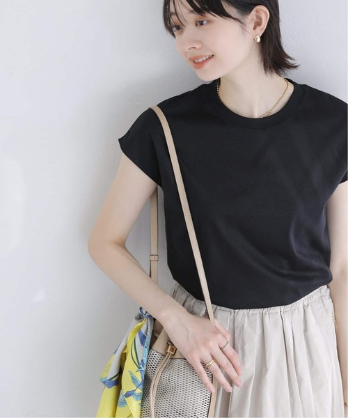 La TOTALITE(ラトータリテ)の「《追加》【洗える】接触冷感スムースハイネックプルオーバー(Tシャツ/カットソー・レディース・チャコールグレー/ホワイト/ブラウン/ブラック・FREE)」の9枚目の写真