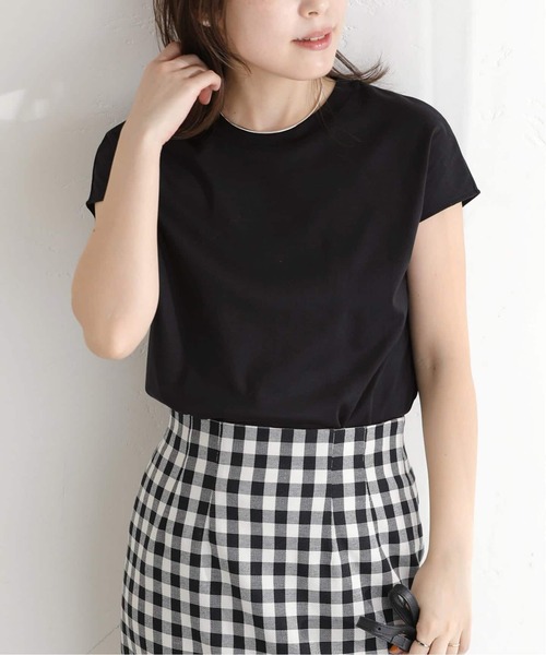 La TOTALITE(ラトータリテ)の「《追加》【洗える】接触冷感スムースハイネックプルオーバー(Tシャツ/カットソー・レディース・チャコールグレー/ホワイト/ブラウン/ブラック・FREE)」の14枚目の写真