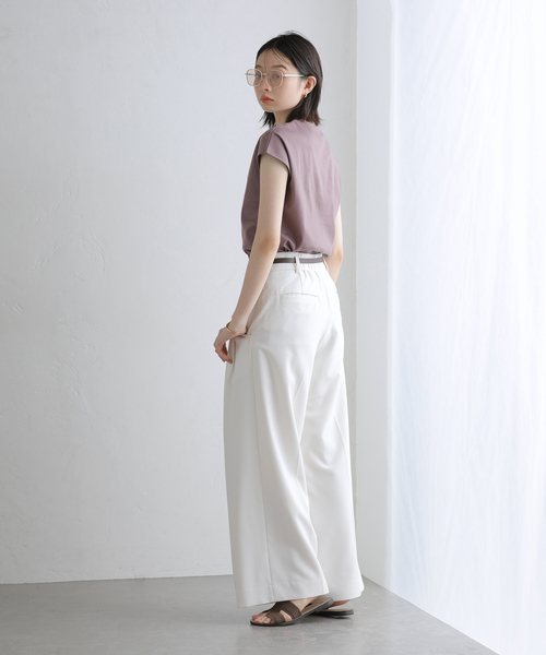 La TOTALITE(ラトータリテ)の「《追加》【洗える】接触冷感スムースハイネックプルオーバー(Tシャツ/カットソー・レディース・チャコールグレー/ホワイト/ブラウン/ブラック・FREE)」の17枚目の写真