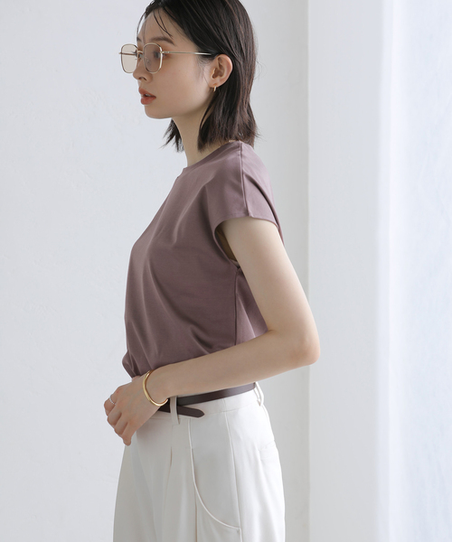 La TOTALITE(ラトータリテ)の「《追加》【洗える】接触冷感スムースハイネックプルオーバー(Tシャツ/カットソー・レディース・チャコールグレー/ホワイト/ブラウン/ブラック・FREE)」の19枚目の写真