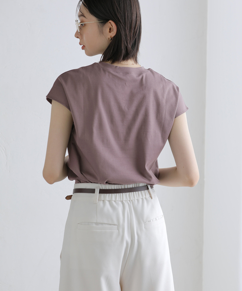 La TOTALITE(ラトータリテ)の「《追加》【洗える】接触冷感スムースハイネックプルオーバー(Tシャツ/カットソー・レディース・チャコールグレー/ホワイト/ブラウン/ブラック・FREE)」の20枚目の写真