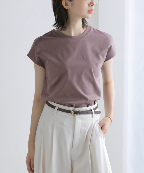La TOTALITE(ラトータリテ)の「《追加》【洗える】接触冷感スムースハイネックプルオーバー(Tシャツ/カットソー・レディース・チャコールグレー/ホワイト/ブラウン/ブラック・FREE)」の21枚目の写真