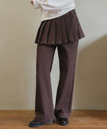 Twill layered skirt_Brown(O25-SK11)