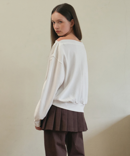 OURNOSTALGIA（アワー ノスタルジア）の「Twill layered skirt_Brown(O25-SK11)（スカート・レディース・ブラウン・MEDIUM/SMALL）」の3枚目の写真