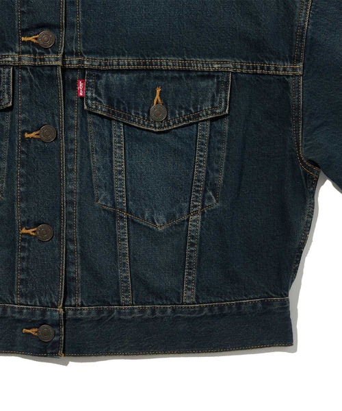 Levi's(リーバイス)の「Levi's/リーバイス ルーズ クロップド トラッカージャケット(デニムジャケット・レディース・ダークインディゴブルー・M/S/XS)」の8枚目の写真
