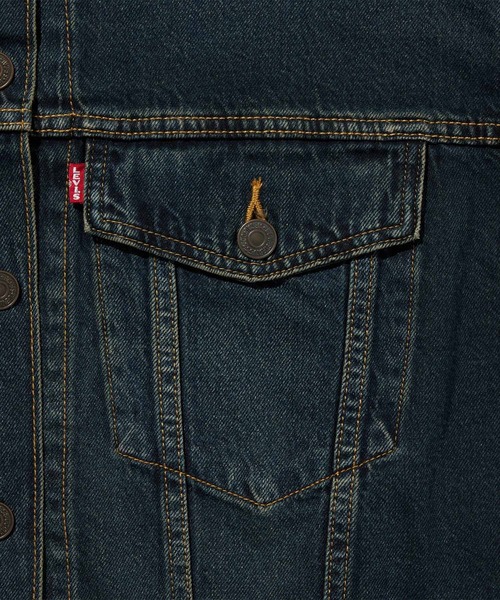 Levi's(リーバイス)の「Levi's/リーバイス ルーズ クロップド トラッカージャケット(デニムジャケット・レディース・ダークインディゴブルー・M/S/XS)」の9枚目の写真