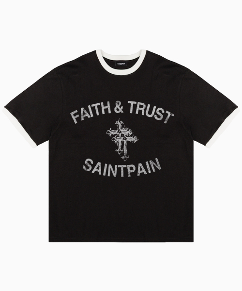SAINTPAIN(セイントペイン)の「SPフェイスアンドトラストヘビーウェイトリンガーTシャツブラック(Tシャツ/カットソー・レディース・その他・MEDIUM/LARGE)」の1枚目の写真