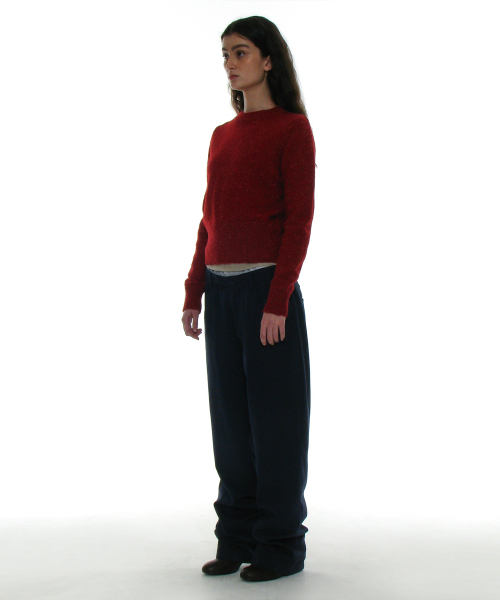PARTIMENTO WOMEN(パルティメントウィメン)の「グラデーションワイドリップニットクルーネック_レッド(ニット/セーター・レディース・その他・SMALL/MEDIUM)」の2枚目の写真