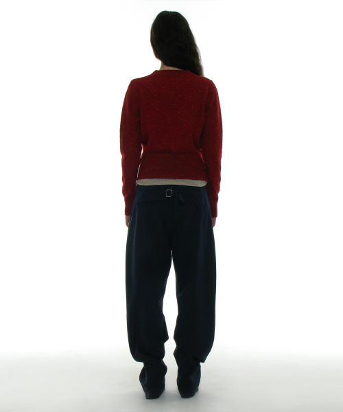 PARTIMENTO WOMEN(パルティメントウィメン)の「グラデーションワイドリップニットクルーネック_レッド(ニット/セーター・レディース・その他・SMALL/MEDIUM)」の3枚目の写真