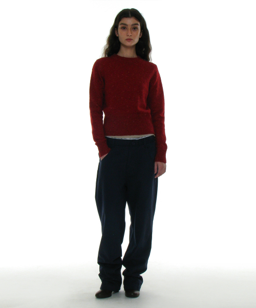 PARTIMENTO WOMEN(パルティメントウィメン)の「グラデーションワイドリップニットクルーネック_レッド(ニット/セーター・レディース・その他・SMALL/MEDIUM)」の4枚目の写真