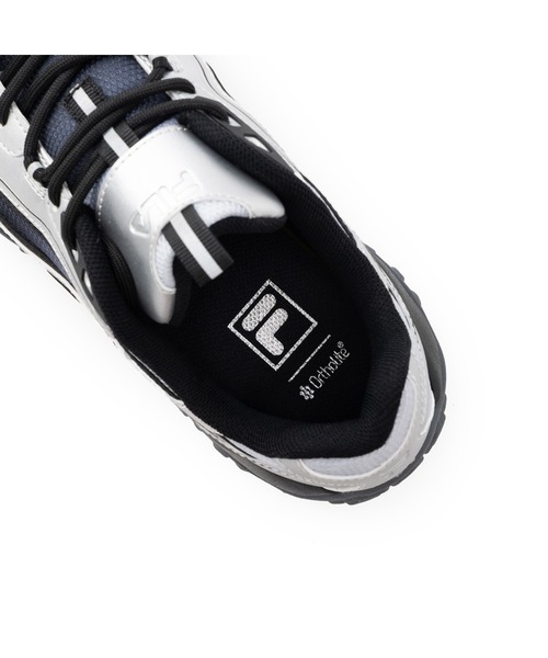 FILA（フィラ）の「FILA ECHAPPE MS GD / フィラエシャッペエムエスジーディー（スニーカー・レディース・ブラック×シルバー・25.0cm/25.5cm/26.0cm/23.0cm/23.5cm/24.0cm/24.5cm）」の7枚目の写真