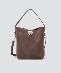 ANELLI TURNLOCK GRANDE バッグ スウェード CHOCOLATE