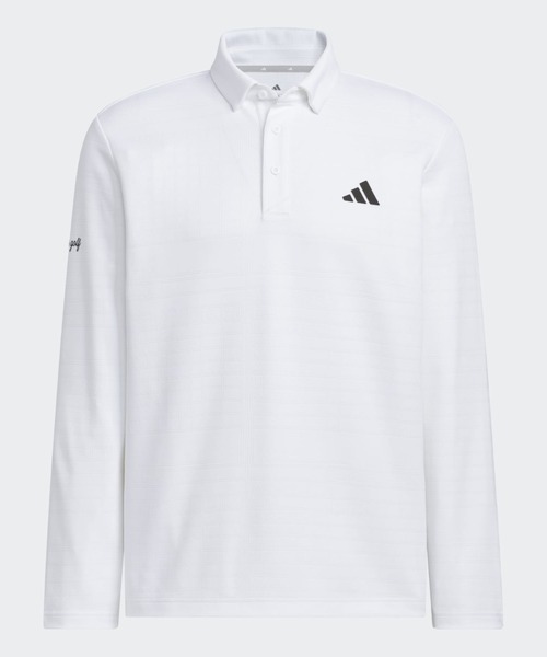 adidas(アディダス)の「モノグラム長袖ポロシャツ【adidas Golf/アディダスゴルフ】(ポロシャツ・メンズ・ホワイト・LARGE/MEDIUM/3XL/SMALL/X-LARGE/XX-LARGE)」の7枚目の写真