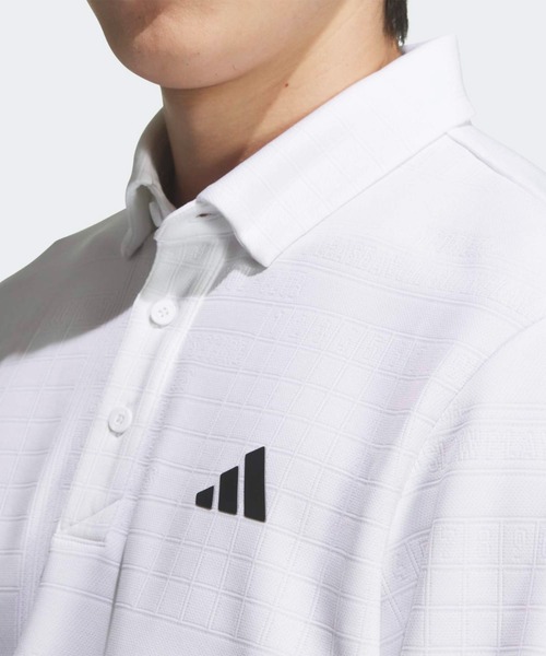 adidas(アディダス)の「モノグラム長袖ポロシャツ【adidas Golf/アディダスゴルフ】(ポロシャツ・メンズ・ホワイト・LARGE/MEDIUM/3XL/SMALL/X-LARGE/XX-LARGE)」の5枚目の写真
