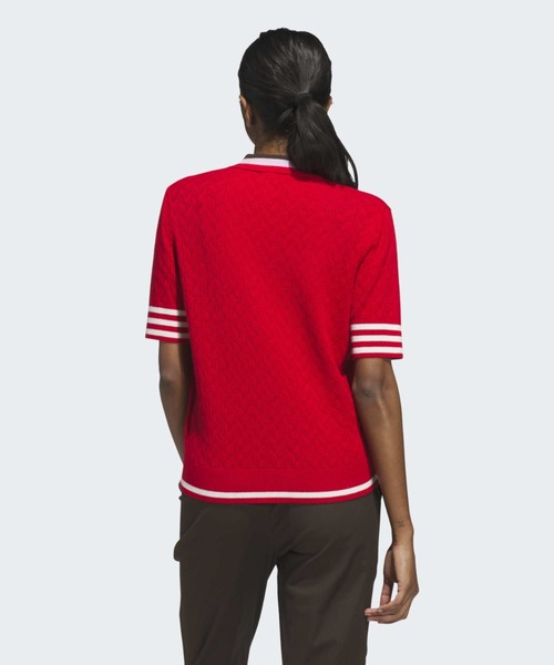 adidas(アディダス)の「オリジナルスゴルフ Originals ニット ポロ【adidas Golf/アディダスゴルフ】(ポロシャツ・レディース・レッド系その他・XX-LARGE/LARGE/MEDIUM/SMALL/X-LARGE/X-SMALL)」の2枚目の写真