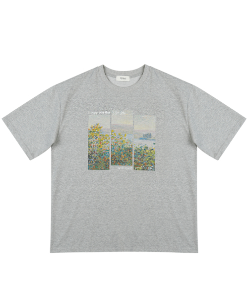 VLETI(ブレッティ)の「Letter Art Work Printing T-shirt (gray)(Tシャツ/カットソー・レディース・グレー・FREE)」の2枚目の写真