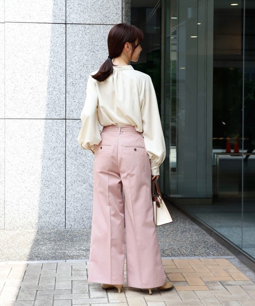Sirin（シリン）の「ベルト付きチノワイドパンツ（チノパンツ・レディース・ブラウン/ベージュ/ピンク・S/XS）」の22枚目の写真