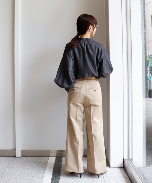 Sirin（シリン）の「ベルト付きチノワイドパンツ（チノパンツ・レディース・ブラウン/ベージュ/ピンク・S/XS）」の6枚目の写真