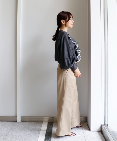 Sirin（シリン）の「ベルト付きチノワイドパンツ（チノパンツ・レディース・ブラウン/ベージュ/ピンク・S/XS）」の5枚目の写真