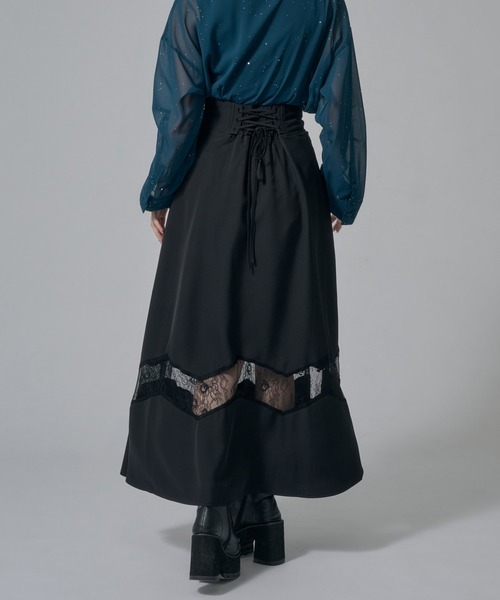 セール】FINE STRIPE COTTON SILK（スカート）｜MARGARET HOWELL