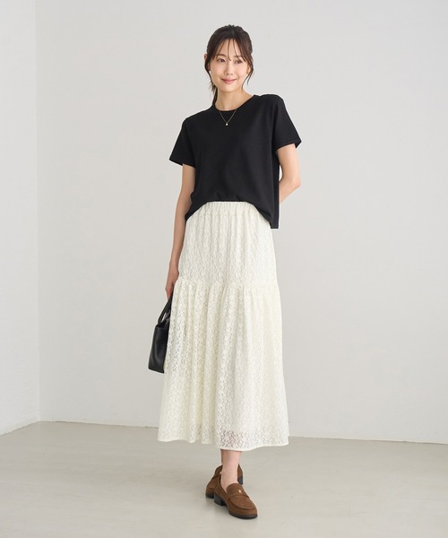 ROPE' PICNIC(ロペピクニック)の「レースティアードスカート(スカート・レディース・チャコールグレー/サックスブルー/ブラウン系その他/キナリ・FREE)」の10枚目の写真