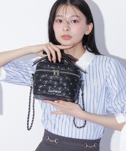 JILL by JILL STUART(ジルバイジルスチュアート)の「リボンハンドルバニティ(ショルダーバッグ・レディース・ブラック/ホワイト/ピンク・FREE)」の12枚目の写真