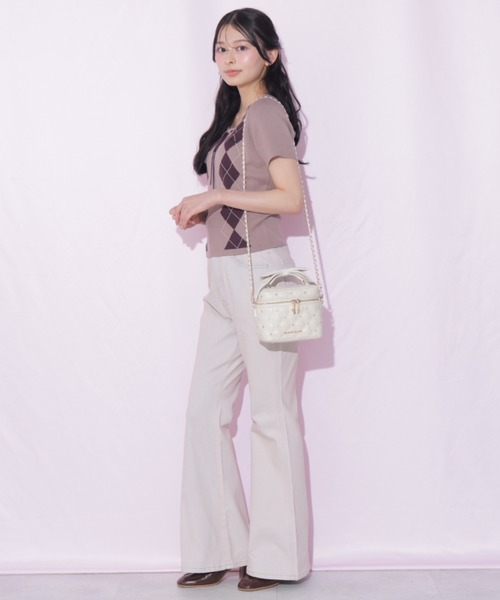 JILL by JILL STUART(ジルバイジルスチュアート)の「リボンハンドルバニティ(ショルダーバッグ・レディース・ブラック/ホワイト/ピンク・FREE)」の11枚目の写真