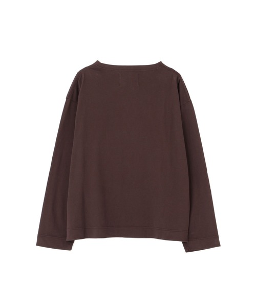 MHL.(エムエイチエル)の「SMOOTH COTTON JERSEY(Tシャツ/カットソー・レディース・ダークブラウン/オフホワイト・2)」の9枚目の写真