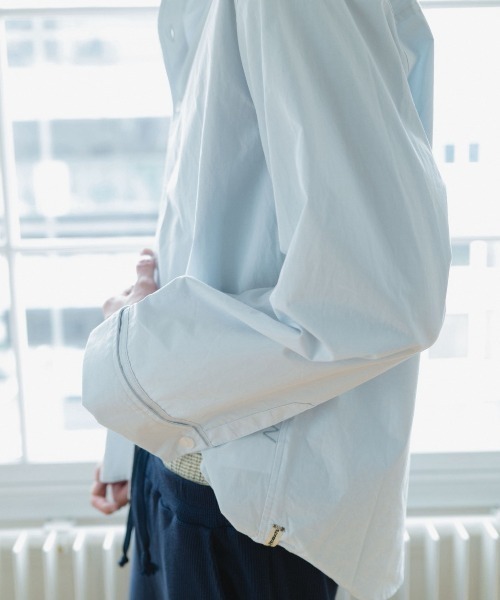 common gull products.(コモンガルプロダクツ)の「褪せたダブルカフスシャツ(シャツ/ブラウス・レディース・ダークブラウン系/ベージュ系/ライトブルー・SMALL/LARGE/MEDIUM)」の22枚目の写真