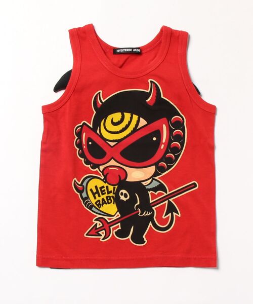 HYSTERIC MINI(ヒステリックミニ)の「DEVILKIN 羽付き タンクトップ(タンクトップ・キッズ・ホワイト/ブラック/レッド・110/100/120)」の3枚目の写真