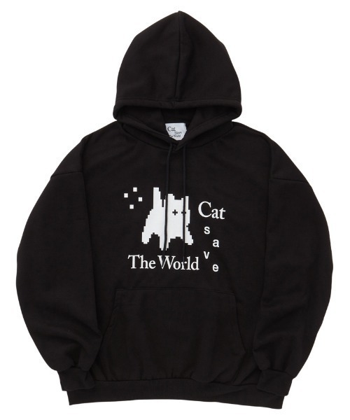 CATSAVETHEWORLD（キャットセーブザワールド）の「◇CATSAVETHEWORLD◇ブランド直輸入正規品/ピクセルアートフーディ Pixel art hoodie (2Color)（パーカー・レディース・グレー/ブラック・FREE）」の19枚目の写真