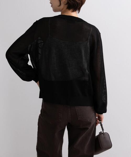 URBAN RESEARCH ROSSO WOMEN(アーバンリサーチ ロッソ)の「Torrazzo Donna CORD LACE SHEER CARDIGAN(カーディガン/ボレロ・レディース・ホワイト/グレー/ブラック・FREE)」の5枚目の写真
