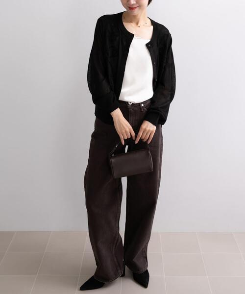 URBAN RESEARCH ROSSO WOMEN(アーバンリサーチ ロッソ)の「Torrazzo Donna CORD LACE SHEER CARDIGAN(カーディガン/ボレロ・レディース・ホワイト/グレー/ブラック・FREE)」の6枚目の写真