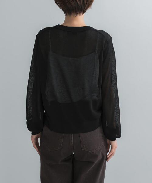URBAN RESEARCH ROSSO WOMEN(アーバンリサーチ ロッソ)の「Torrazzo Donna CORD LACE SHEER CARDIGAN(カーディガン/ボレロ・レディース・ホワイト/グレー/ブラック・FREE)」の9枚目の写真