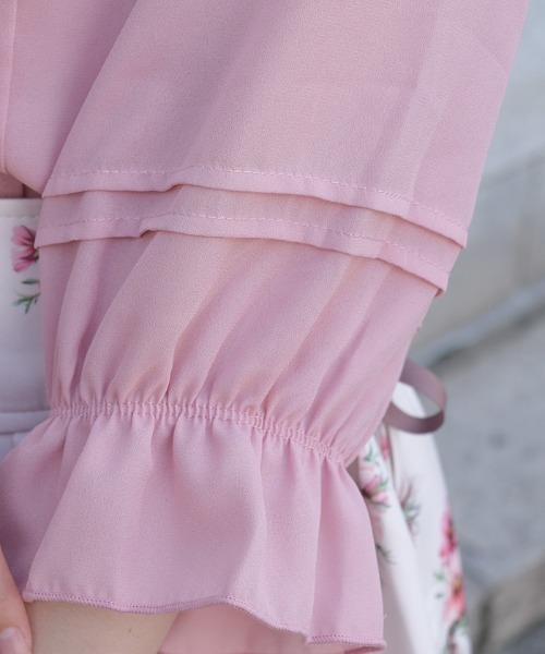 axes femme POETIQUE(アクシーズファムポエティック)の「コスモスブーケ刺繍七分袖BL(シャツ/ブラウス・レディース・ピンク/キナリ・MEDIUM)」の7枚目の写真