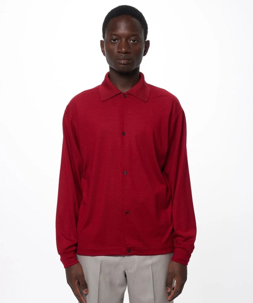 markaware(マーカウェア)の「【marka】SHIRT CARDIGAN(カーディガン/ボレロ・メンズ・ダークブラウン/レッド/オリーブ・1/2)」の3枚目の写真