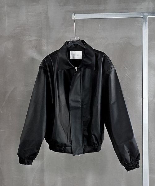 WESTBOY(ウエストボーイ)の「Y2K シングルライダース エコレザージャケット WO26W8OT01(ライダースジャケット・メンズ・ブラック・XL/L)」の12枚目の写真