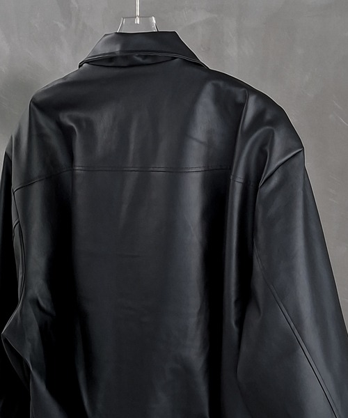 WESTBOY(ウエストボーイ)の「Y2K シングルライダース エコレザージャケット WO26W8OT01(ライダースジャケット・メンズ・ブラック・XL/L)」の19枚目の写真