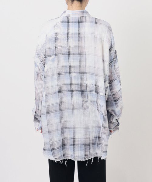 R13(アールサーティーン)の「【R13/アールサーティーン】SHREDDED SEAM DROP NECK SHIRT(シャツ/ブラウス・レディース・スカイブルー・FREE)」の11枚目の写真