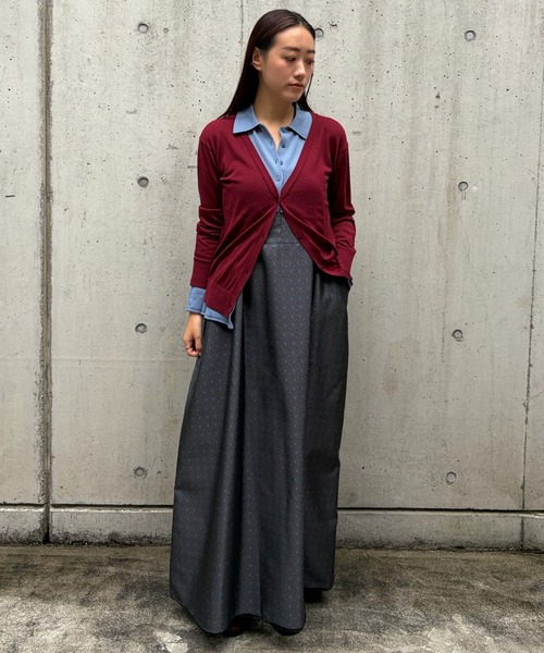 LE CIEL BLEU(ルシェルブルー)の「トロンプルイユカーディガン / Trompe-l'oeil Cardigan(ニット/セーター・レディース・ブラック/ボルドー/チャコールグレー・36)」の12枚目の写真
