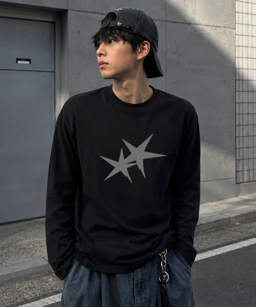 GRAVER ORDINARY（グレイバーオーディナリー）の「[ODNR UNISEX]ツインズスター ロングスリーブ Tシャツ_ホワイト（Tシャツ/カットソー・レディース・ホワイト・MEDIUM/LARGE）」の14枚目の写真