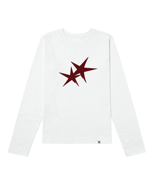 GRAVER ORDINARY（グレイバーオーディナリー）の「[ODNR UNISEX]ツインズスター ロングスリーブ Tシャツ_ホワイト（Tシャツ/カットソー・レディース・ホワイト・MEDIUM/LARGE）」の11枚目の写真