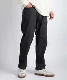 薄手 裏起毛 メガストレッチパンツ ストレートパンツ バックシャーリング 5ポケット