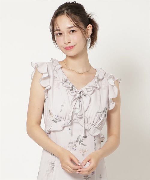 WILLSELECTION（ウィルセレクション）の「フローラルプリントアイラッシュレースワンピース（ワンピース・レディース・ピンク/ホワイト・FREE）」の3枚目の写真