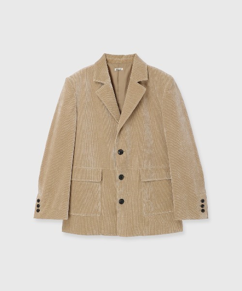 CREDONA(クレドナ)の「CORDUROY TAILORED JACKET/コーデュロイテーラードジャケット(テーラードジャケット・レディース・ネイビー/ベージュ・1/0)」の20枚目の写真