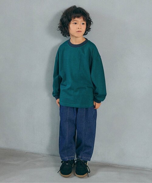 BREEZE(ブリーズ)の「【WEB限定】フロント切替デニムパンツ(デニムパンツ・キッズ・ブルー/ブラック/ネイビー・160/100/110/120/130/140/150/90)」の6枚目の写真