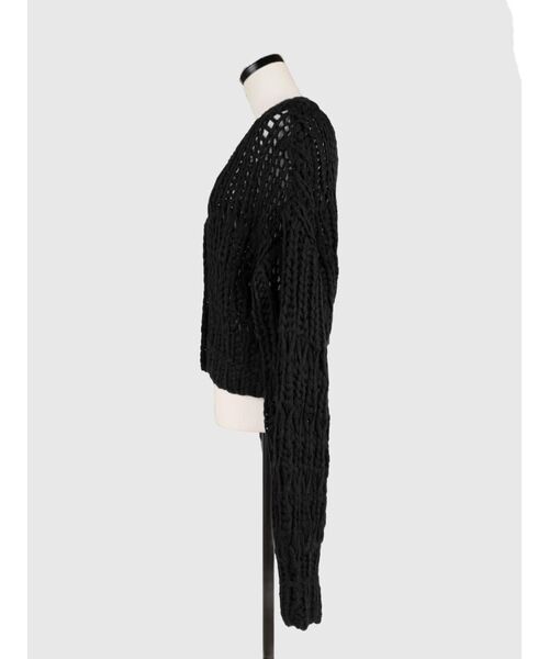 FIKA.(フィーカ)の「Chunky open knit cardigan(カーディガン/ボレロ・レディース・ブラック/レッド/オフホワイト・MEDIUM)」の5枚目の写真