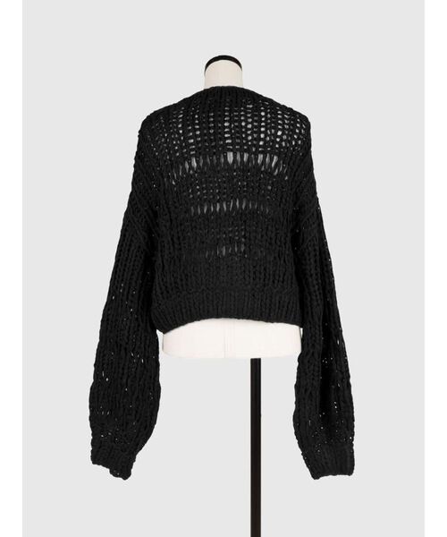 FIKA.(フィーカ)の「Chunky open knit cardigan(カーディガン/ボレロ・レディース・ブラック/レッド/オフホワイト・MEDIUM)」の6枚目の写真