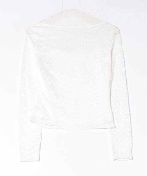 IMARI（イマリ）の「【 IMARI / イマリ 】 フラワー レース リボン トップス（Tシャツ/カットソー・レディース・ホワイト/ブラック・FREE）」の3枚目の写真