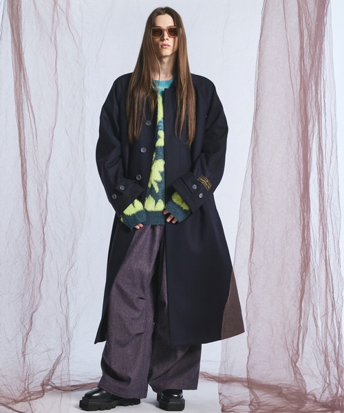 MAISON SPECIAL(メゾンスペシャル)の「《UNISEX》フラワーグラデーションプライムオーバーシャギーニットセーター/Flower Gradation Prime-Over Shaggy Knit Sweater【MAISON SPECIAL/メゾンスペシャル】(ニット/セーター・メンズ・ライトグリーン/バーガンディー・1/0/2)」の4枚目の写真